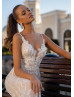Beaded Ivory Lace Tulle Wedding Dress With Cape Beaded Ivory Lace Tulle Wedding Dress With Cape